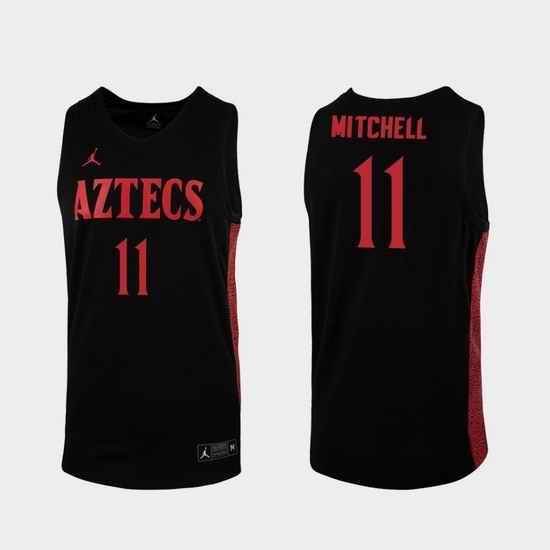 Men San Diego State Aztecs Matt Mitchell Replica Black College Baketball 2019 20 Jersey